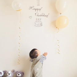 誕生日　飾り　ワイヤークラフト　ワイヤーアート　ハーフバースデー　バースデーフォト　お花　フラワー　女の子　風船 3枚目の画像