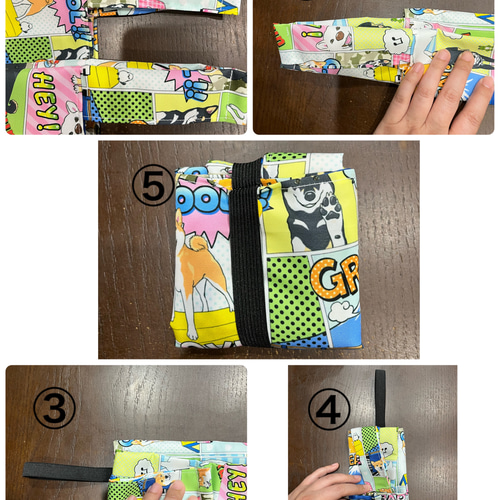 エコバッグ・コンビニサイズ☆撥水加工生地/犬柄・柴犬/アメコミ