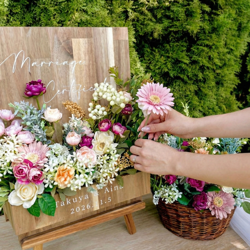 ゲスト参加型】フラワーセレモニーセット 世界に1つの結婚証明書 専用