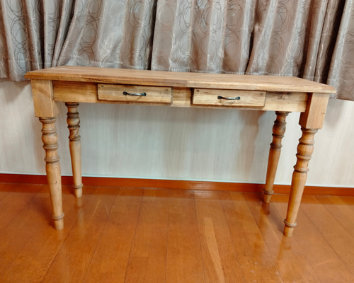 カントリー木工　ろくろ脚のパソコンデスク　机　作業台 楽天市場】[クーポンで全品10%OFF] デスク 幅90cm 高さ72cm カントリー