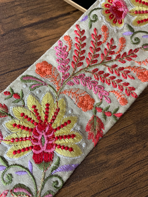 ５０ｃｍ～　インド刺繍リボン　綿 1枚目の画像