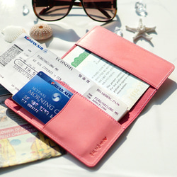 義大利天然牛皮姓名護照套卡夾海外旅行袋結婚禮物刻字禮物 第16張的照片