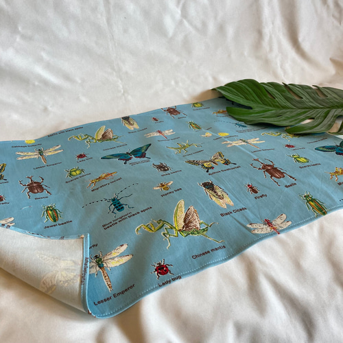 オーダーOK】入園入学大きいランチョンマット(60×40㎝)☆昆虫大百科