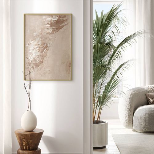 アートポスター 北欧風 シンプルモダン 抽象画 ベージュ ミニマル