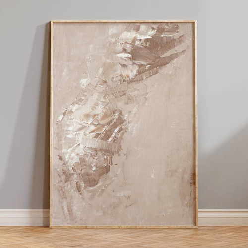 アートポスター 北欧風 シンプルモダン 抽象画 ベージュ ミニマル