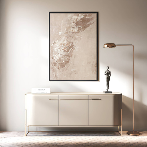 アートポスター 北欧風 シンプルモダン 抽象画 ベージュ ミニマル