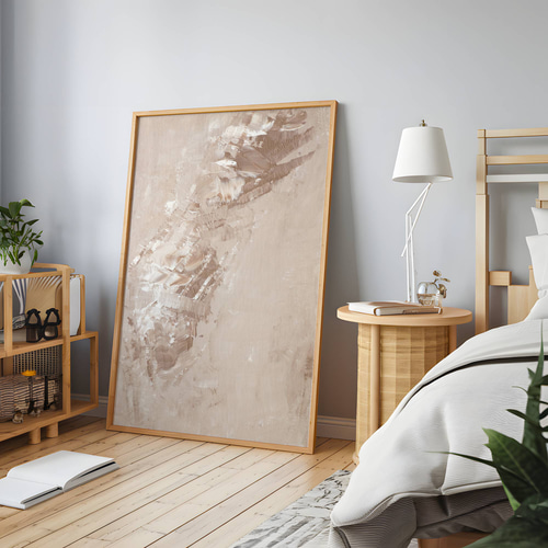 アートポスター 北欧風 シンプルモダン 抽象画 ベージュ ミニマル