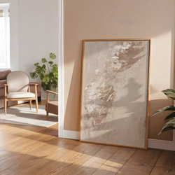 アートポスター 北欧風 シンプルモダン 抽象画 ベージュ ミニマル