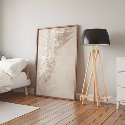 アートポスター 北欧風 シンプルモダン 抽象画 ベージュ ミニマル