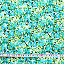 カットクロス Windham Fabrics Alfie 52296D-2 Summer Roses Teal 2枚目の画像