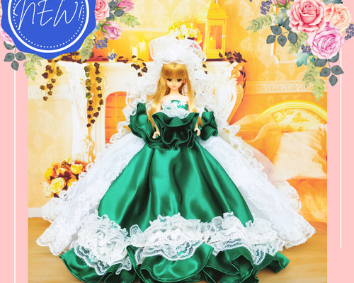 レイ様専用 ジェニーサイズ ロココ調ドレス 手作り ドール服