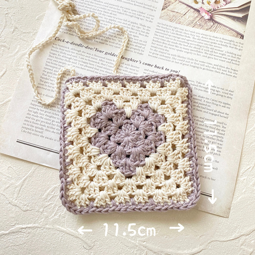 ☆ハンドメイド☆ ミニチュア ハート ポシェット ショルダー