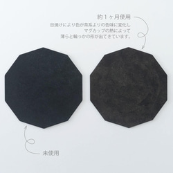 ［3枚セット］革のコースター Black 10枚目の画像