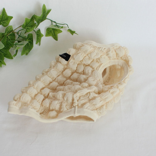 犬服 ハンドメイド人気のくすみカラー♪ ワッフルニットのワンピース