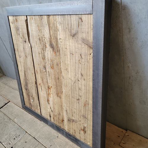 足場板 天板 古材 食卓テーブル 正方形 北欧 ヴィンテージ 黒皮