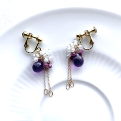 りあ◆アンデシンラブラドライトピアス✧14kgf img02_e20a5dce-dee3-4f46-a3eb-