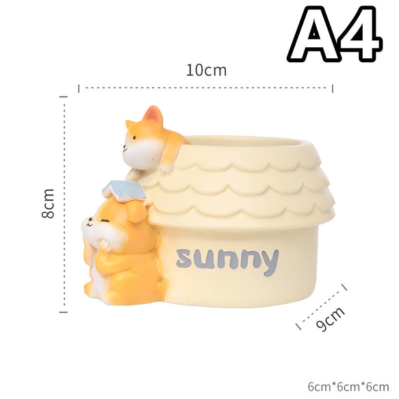 ミニプランター 可愛い植木鉢 小型 卓上用 かわいい動物多肉植物用 花器 観葉植物用 フラワーポット ミニ盆栽 9枚目の画像