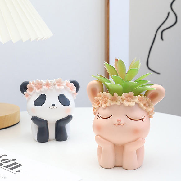 ミニキャラクター多肉植物植木鉢 ミニキャラクター多肉植物植木鉢