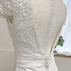 ウェディングドレス 袖あり 半袖 ７号９号11号 ブライダル 結婚式 挙式 前撮り ワンピース　gcd_80012 16枚目の画像
