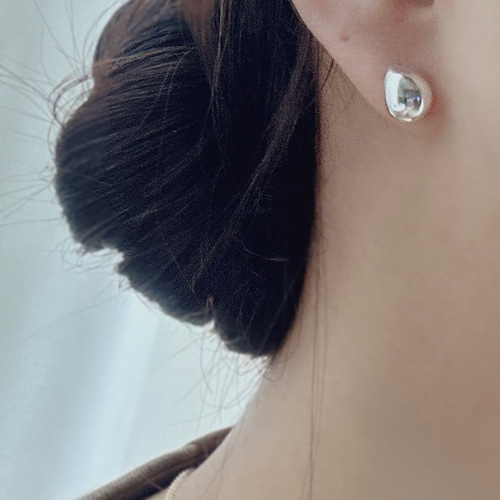 雫 しずく ピアス あぁ シルバー 韓国