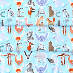 カットクロス Windham Fabrics A is for Animals 52975-1 Animal Alpha 6枚目の画像
