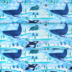 カットクロス Windham Fabrics Icy World 52969D-1 Arctic Scene Ocean 6枚目の画像