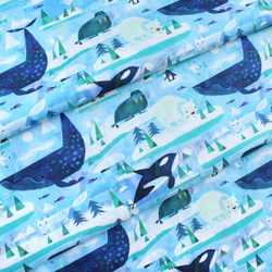 カットクロス Windham Fabrics Icy World 52969D-1 Arctic Scene Ocean 5枚目の画像