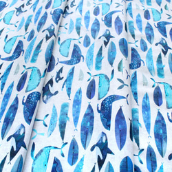 カットクロス Windham Fabrics Icy World 52970D-3 Cetaceans White 4枚目の画像