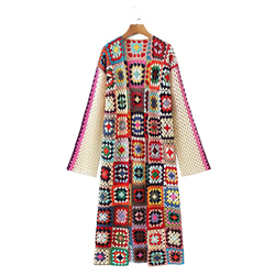 グラニースクエア ブランケット かぎ針編み 花柄 大判 カーペット