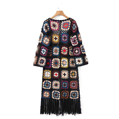 manaaw4様★humoresque かぎ編み ロングカーディガン 日本製 △humoresque(ユーモレスク)/ short cardigan 24SS dieci