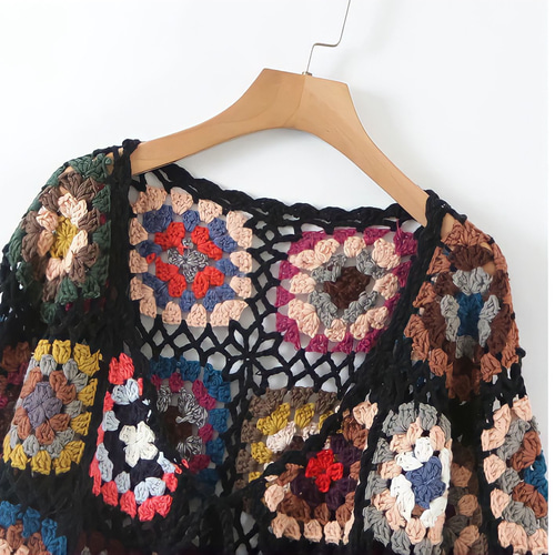 手編み 春夏 ロングカーディガン かぎ針編み カーディガン tumugi 通販  