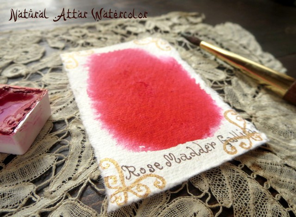 *♥香る水彩絵具 茜 Genuine Rose Madder Rubia Natural Watercolor♥* 2枚目の画像