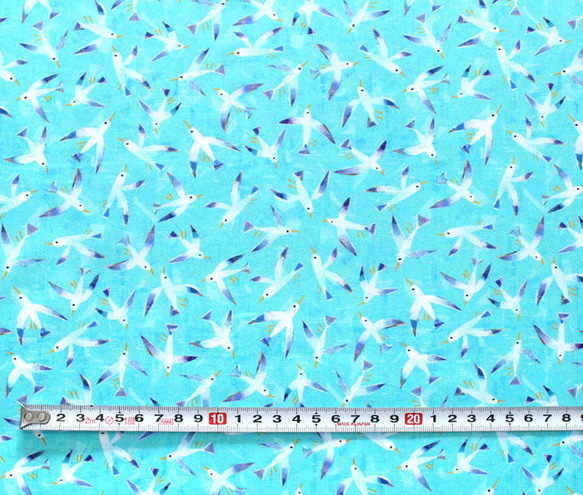 カットクロス Windham Fabrics Icy World 52971D-6 Seagulls Aqua 3枚目の画像