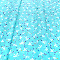カットクロス Windham Fabrics Icy World 52971D-6 Seagulls Aqua 4枚目の画像