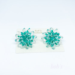 crystal  emerald green pierce/earring＊about medium 8枚目の画像