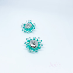 crystal  emerald green pierce/earring＊about medium 10枚目の画像