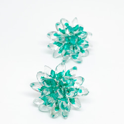 crystal  emerald green pierce/earring＊about medium 6枚目の画像