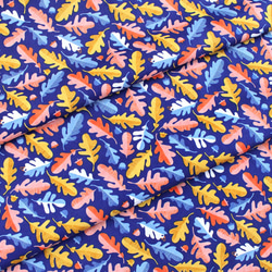 カットクロス Windham Fabrics Sweet Oak 51307-1 Oak Leaf Navy 5枚目の画像