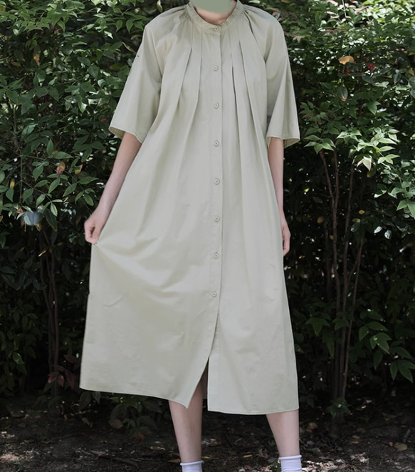 3色 綿100％　夏ミディアム丈ワンピース*スカート* ロングドレス/ゆったり レディース*ホワイト 9枚目の画像