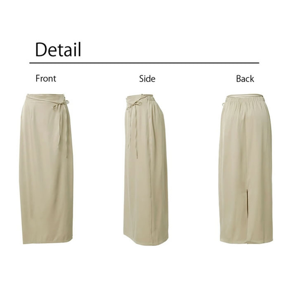 Etranze ꕤ I 字型垂直廓形細繩腰帶 2 向窄裙 et11376623 第13張的照片