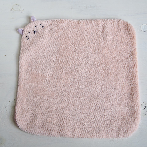 ねこ柄 タオルハンカチ かわいい おしゃれ ネコ雑貨 ふわふわ