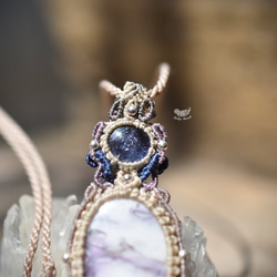 夢幻藍紫色★蒂芙尼石花邊項鍊 1045 第6張的照片