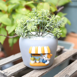 ミニプランター 可愛い植木鉢 小型 卓上用 多肉植物用 パンダ ネコ花器 観葉植物用 フラワーポット 3枚目の画像