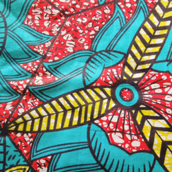 【お取り寄せ】ラップスカート 幾何学アフリカンプレーン●リーフ 2枚目の画像