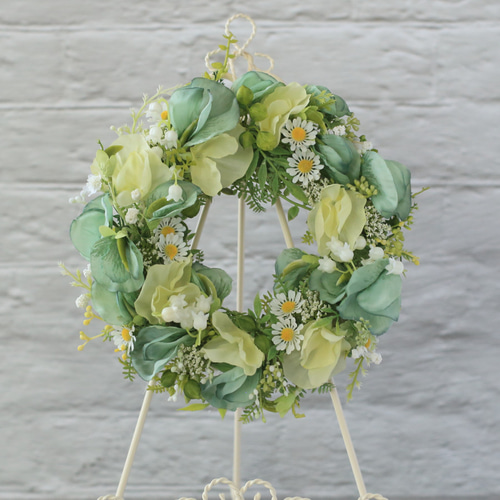 スイートピーのリース～おしゃれグリーン～ リース Like a garden 通販