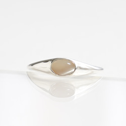 Mother of Pearl Signet RING ‐Beige‐/ SV925 ≪送料無料≫ シグネットリング 7枚目の画像