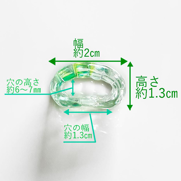 ガラスの帯留め　キラキラ 透明・クリアと銀粉の初夏の帯どめ　ガラス細工 オールガラス製 3枚目の画像