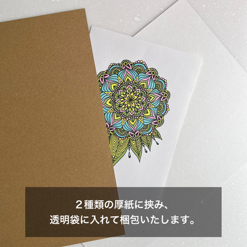原画販売ゼンタングル風アート【モノクロ③/はがきサイズ】 絵画 原画販売ゼンタングル風アート【モノクロ③/はがきサイズ】 絵画