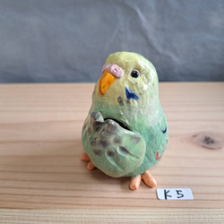 お着替え小鳥　セキセイインコ　インコ　小鳥　インテリア　陶器小鳥　一輪挿し　置物　Ｋ5- H658 10枚目の画像