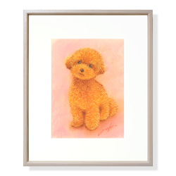 【原画】『道化師セシル』（犬 トイプードル 絵画　パステル画） 原画】『道化師セシル』（犬 トイプードル 絵画 パステル画）